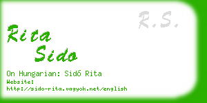 rita sido business card